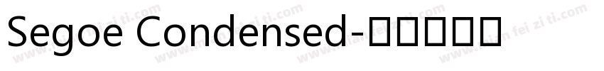 Segoe Condensed字体转换